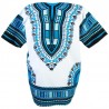 White and Blue Dashiki T-shirt