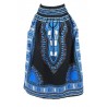 Gonna africana Dashiki blu e nera