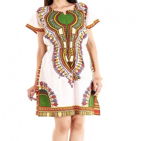 Robe Dashiki blanche