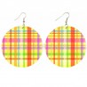 Boucles d'oreilles madras multicolore