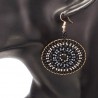 Bohemian vintage round black earrings