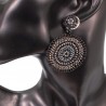 Bohemian vintage round black earrings