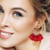 Pendientes de mujer boho-chic rojos