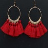 Pendientes de mujer boho-chic rojos