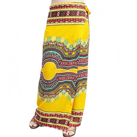 Yellow Dashiki Skirt