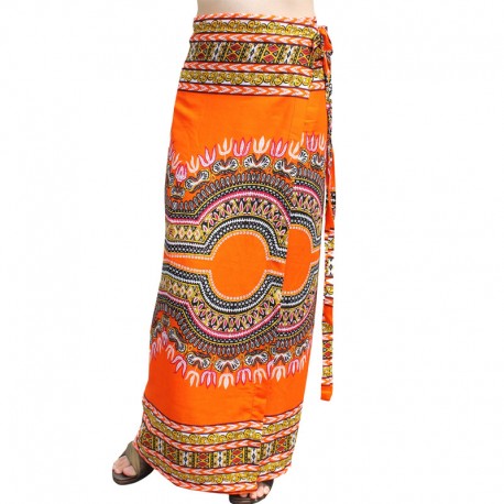 Falda dashiki naranja 