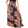 Bohemian Black Dashiki Long Skirt