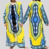 Long yellow Dashiki kimono for women