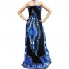 Robe longue Dashiki bleu et noir