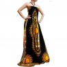 Long yellow and black Dashiki dress