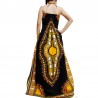 Robe longue Dashiki jaune et noir