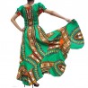 Robe longue de soirée Dashiki verte