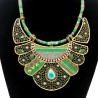 Ethnic chic green necklace