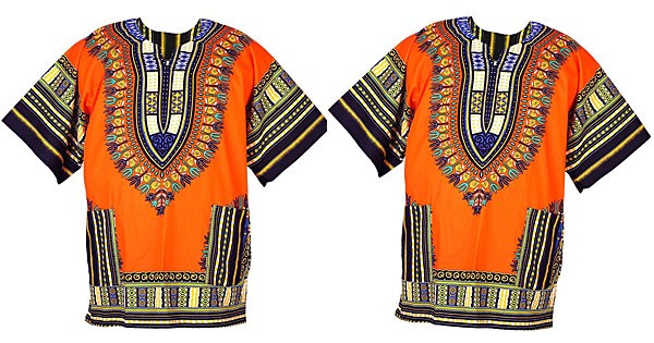 Camisa y camiseta Dashiki naranja | Yamado / Angelina